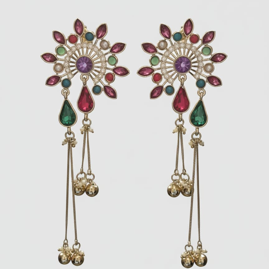 Noor-e-Rang Chain Drop Earrings