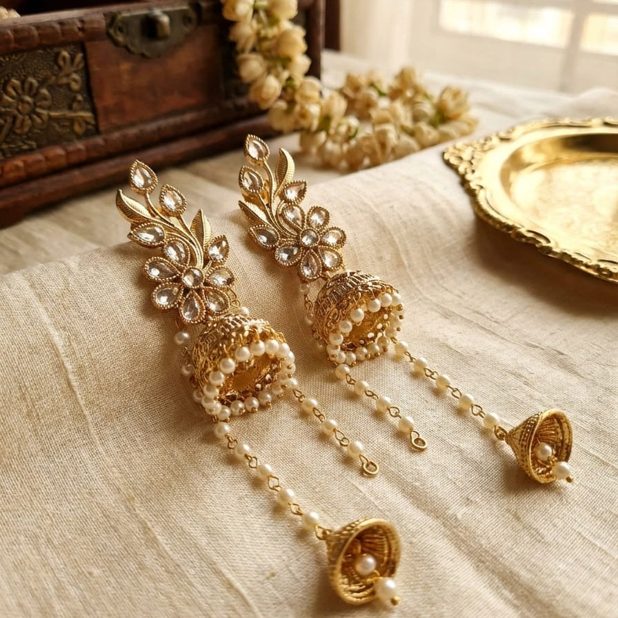Suhana Pearl Jhumka Earrings