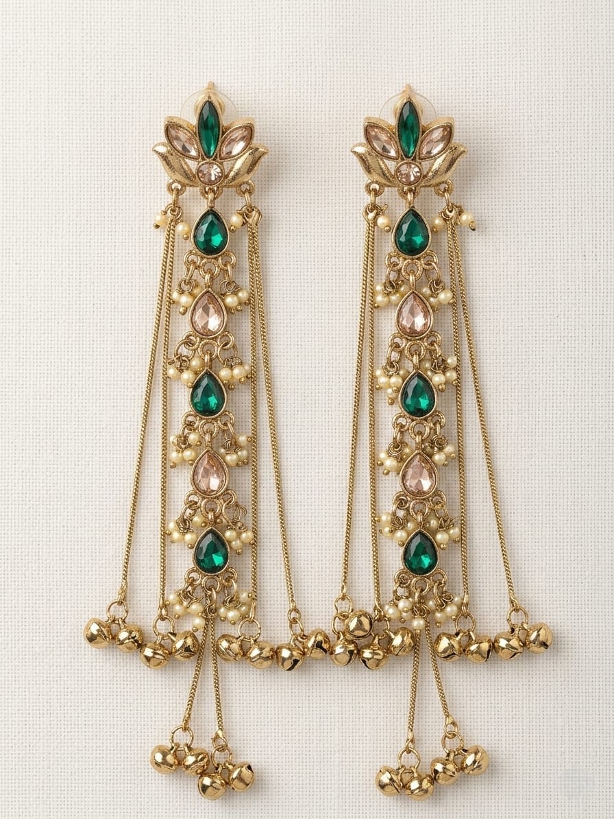 Meher Vine Long Chain Earrings