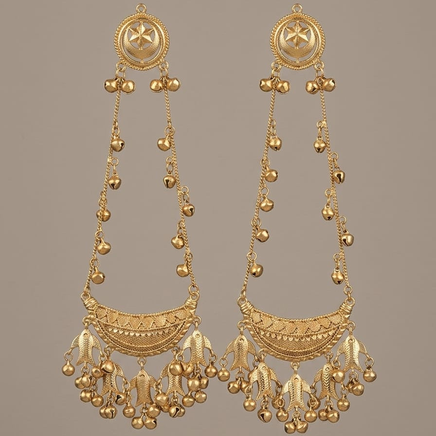 Svarna Ghungroo Tassel Earrings