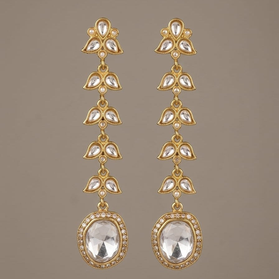 Celeste Kundan Drop Earrings