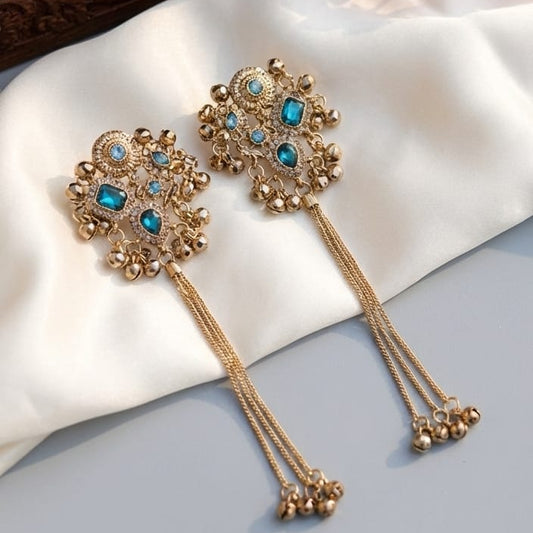 Noor-e-Afreen Kundan Tassel Earrings