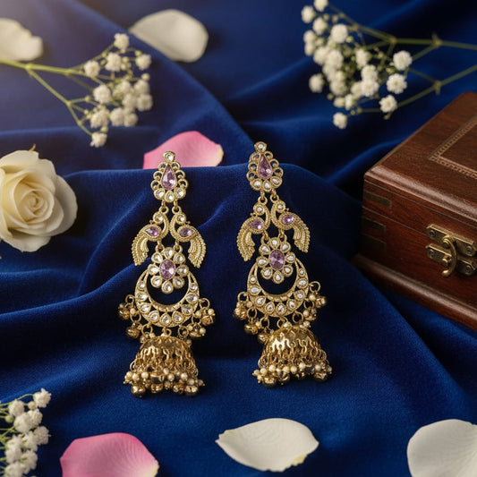 Noor-e-Nazakat Kundan Jhumka Earrings