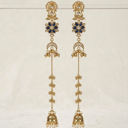 Neelkamal Royal Long Jhumka Earrings