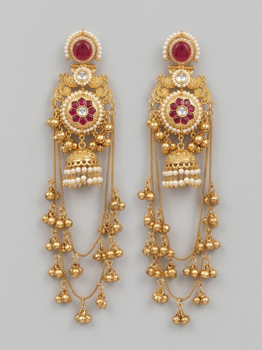 Royal Gulnaar Jhumka Drops