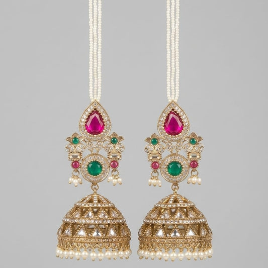 Royal Rani Kundan Pearl Jhumka Earrings