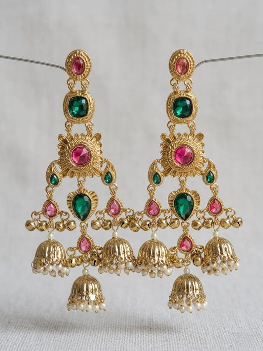Rang Mahal Multi Jhumka Earrings