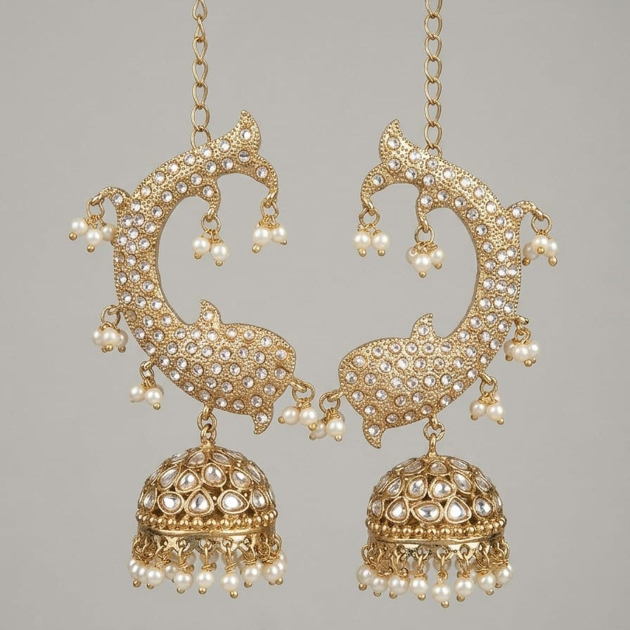 Mayurika Kundan Jhumka Earrings
