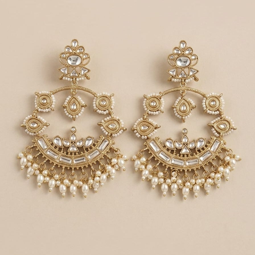 Pearl Noor Chandbali Earrings